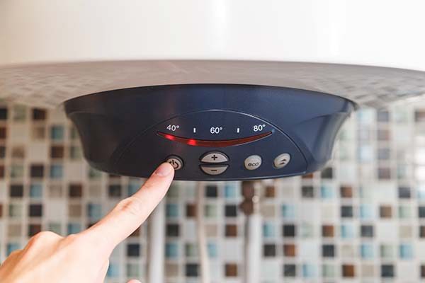Switch off an electric boiler.